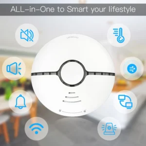 Alternative view of WiFi детектор за дим Бял