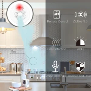 Alternative view of Zigbee детектор за газ Бял