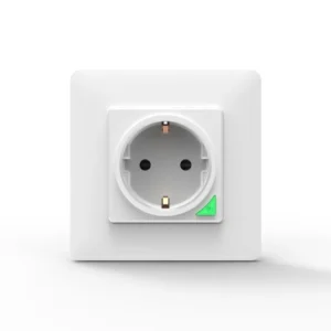 WiFi Смарт електрически контакт с пластмасов панел 16А Бял