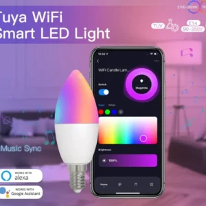 6W WiFi RGBCW LED лампа за фасунга Е14