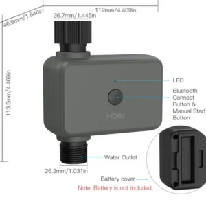 Alternative view of Bluetooth клапан за поливни системи на батерии-Модел BWV-YC-EU-GY-MS-BK