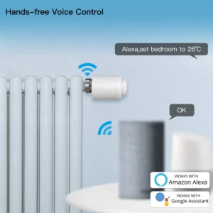 Alternative view of Zigbee Умна термоглава стандарт Бяла