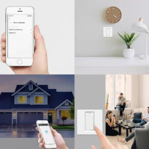 Alternative view of WiFi Смарт ключ за осветление с механичен бутон – без нулев проводник
