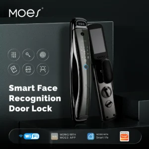 MOES WiFi умна брава с лицево разпознаване, пръстов отпечатък и приложение
