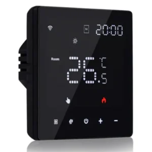 WiFi thermostat for gas boiler and water underfloor heating black